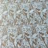 Ivory White Botanical Guipure Lace Fabric