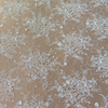 Ivory White Beaded & Sequin Floral Lace Fabric