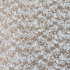 Ivory White Corded Floral Lace Fabric